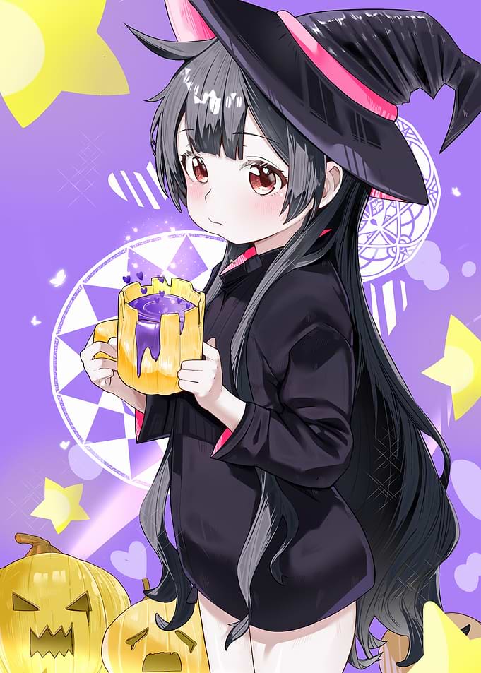 Anime Witch Girl with Potion