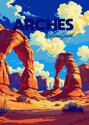 Arches National Park Travel Poster