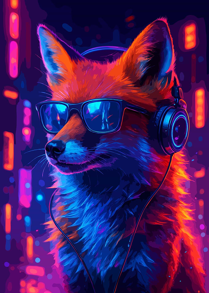 Cool Fox Cyberpunk