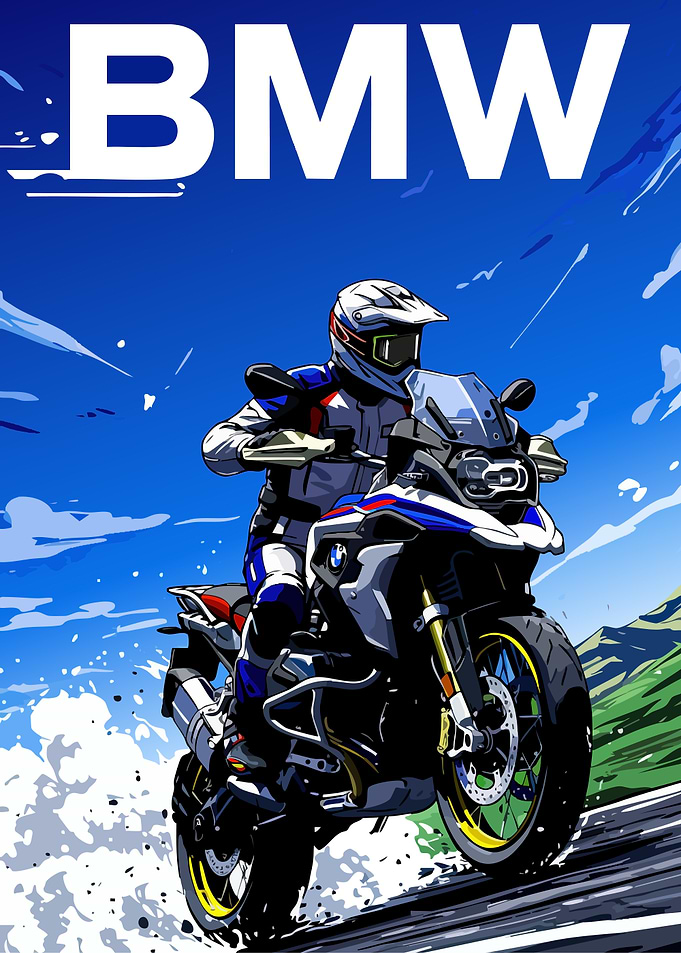 BMW Motorcycle Adventure Illustration