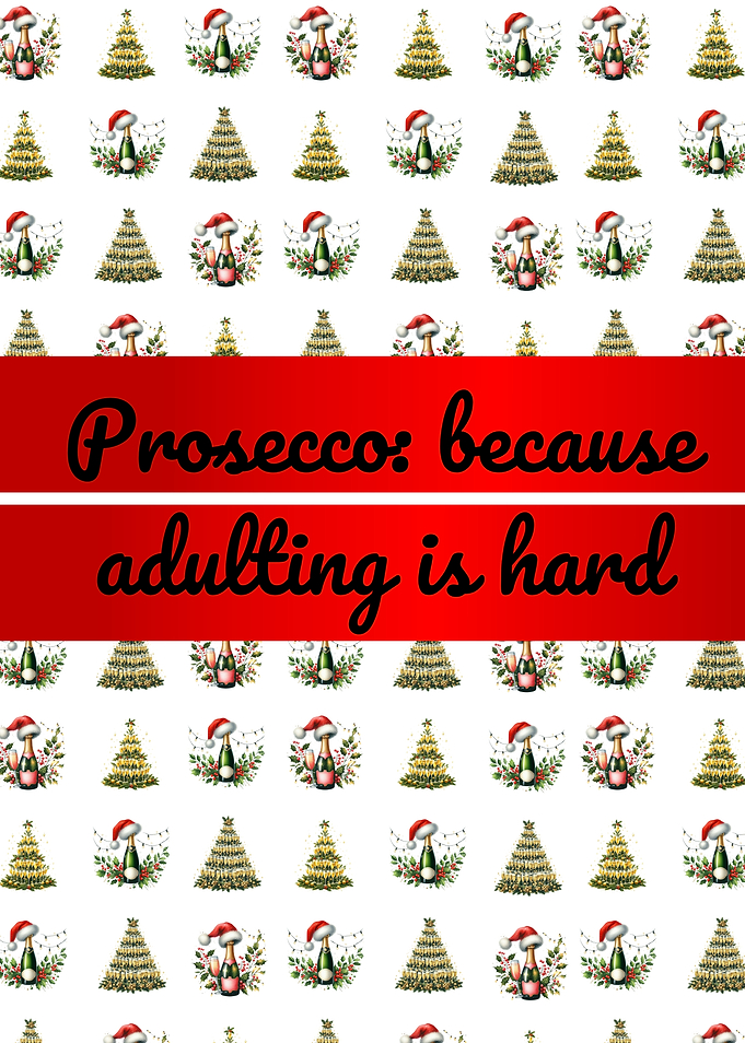 Prosecco Christmas Pattern