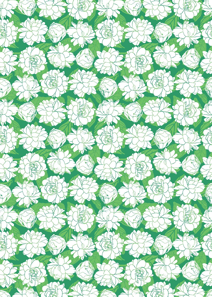 Floral Pattern with White Flowers