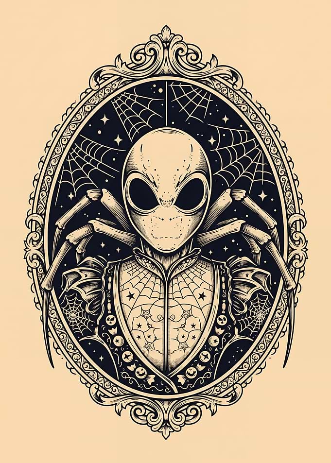 Baroque Alien Spider Portrait