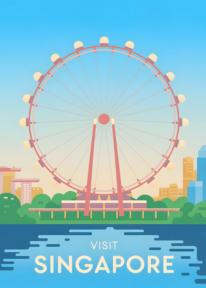 Singapore Flyer Travel Poster