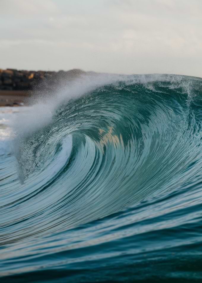 Turquoise Ocean Wave Crashing