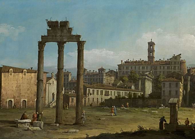 Roman Forum Painting by Canaletto