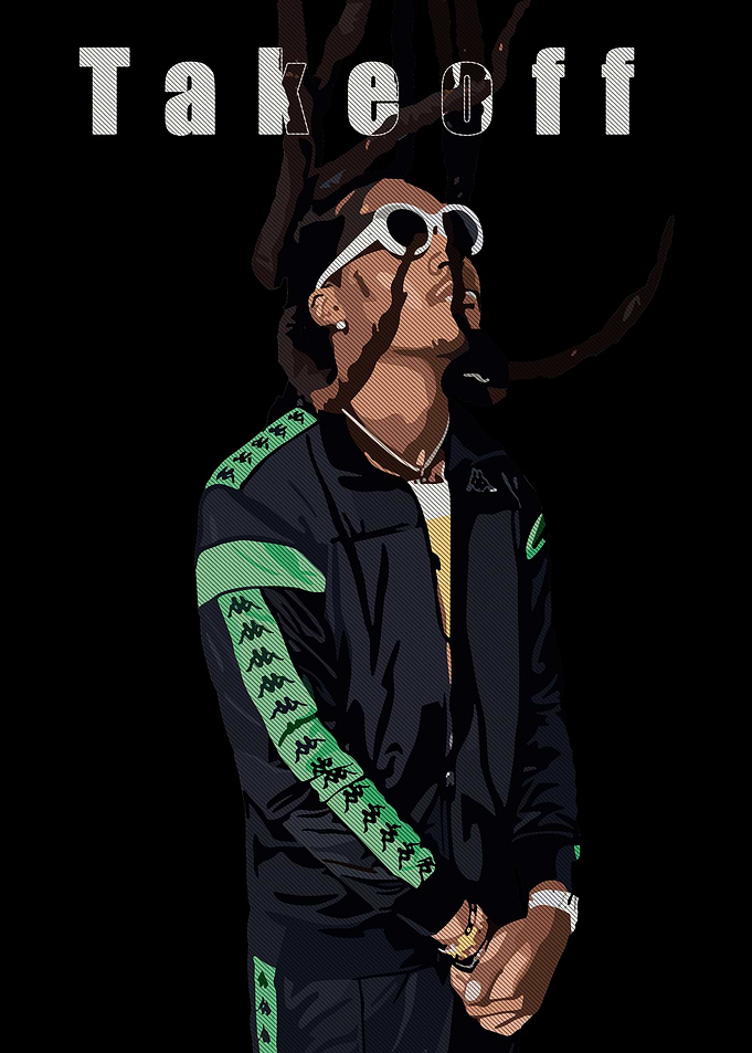 Takeoff Portrait Illustration
