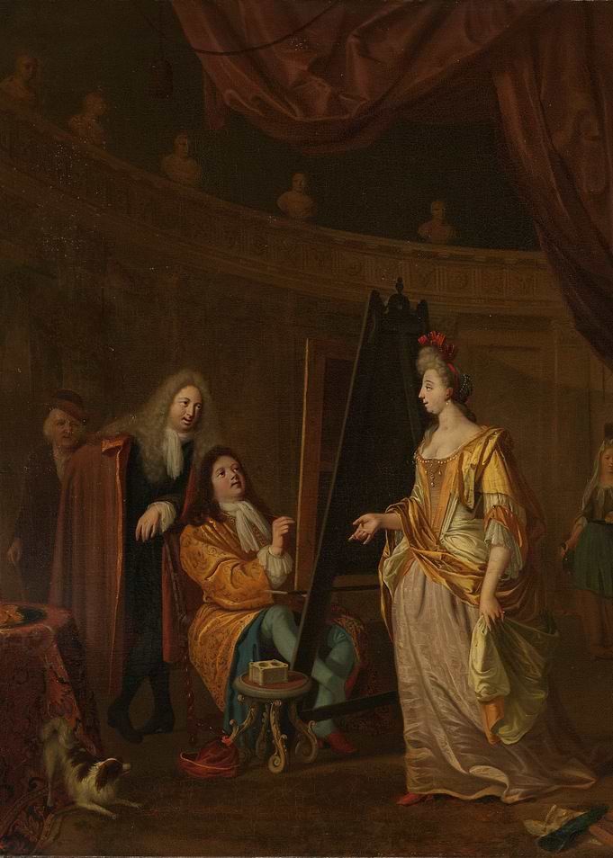 Artist Painting a Woman in Studio