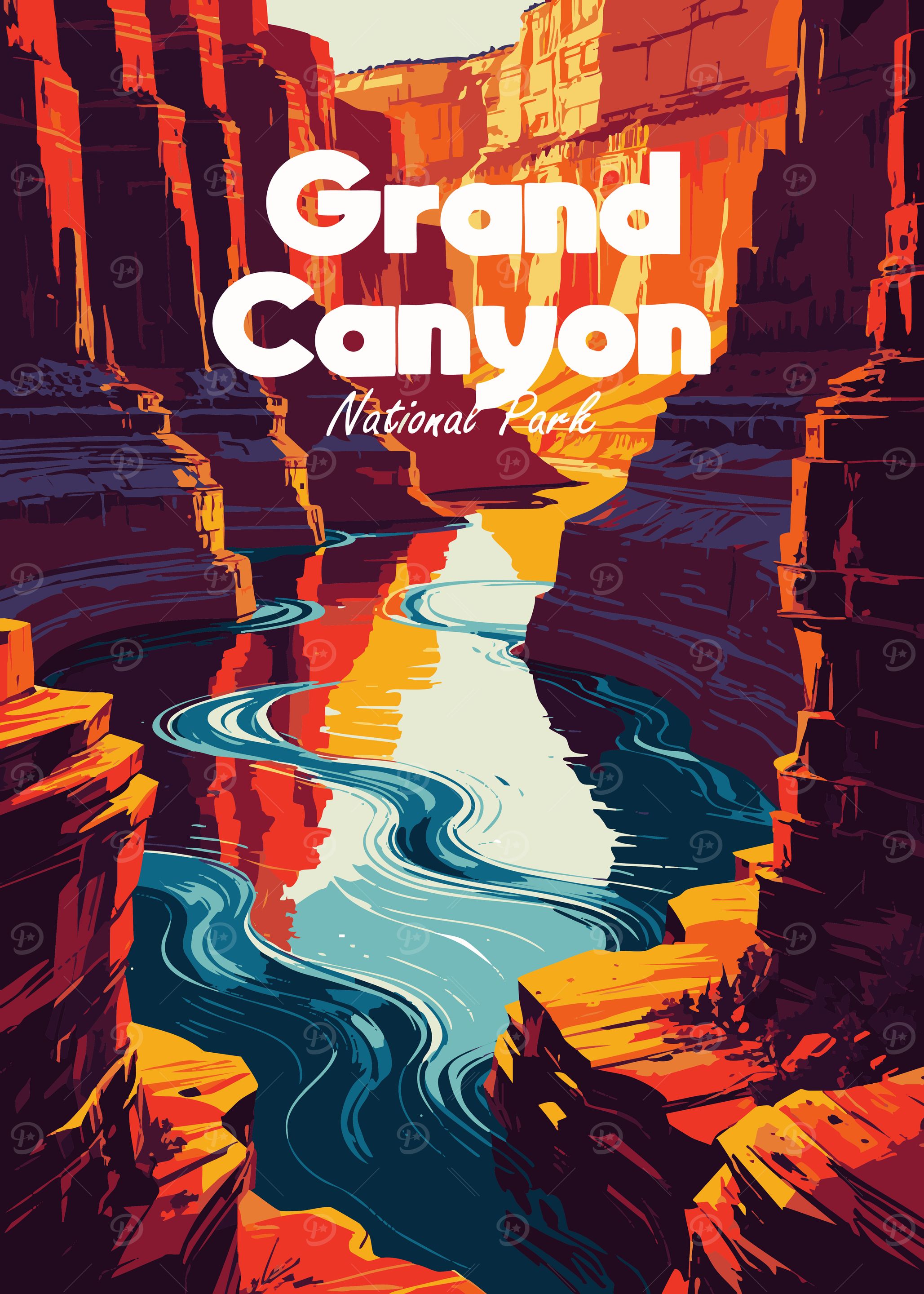 Grand Canyon National Park Illustration