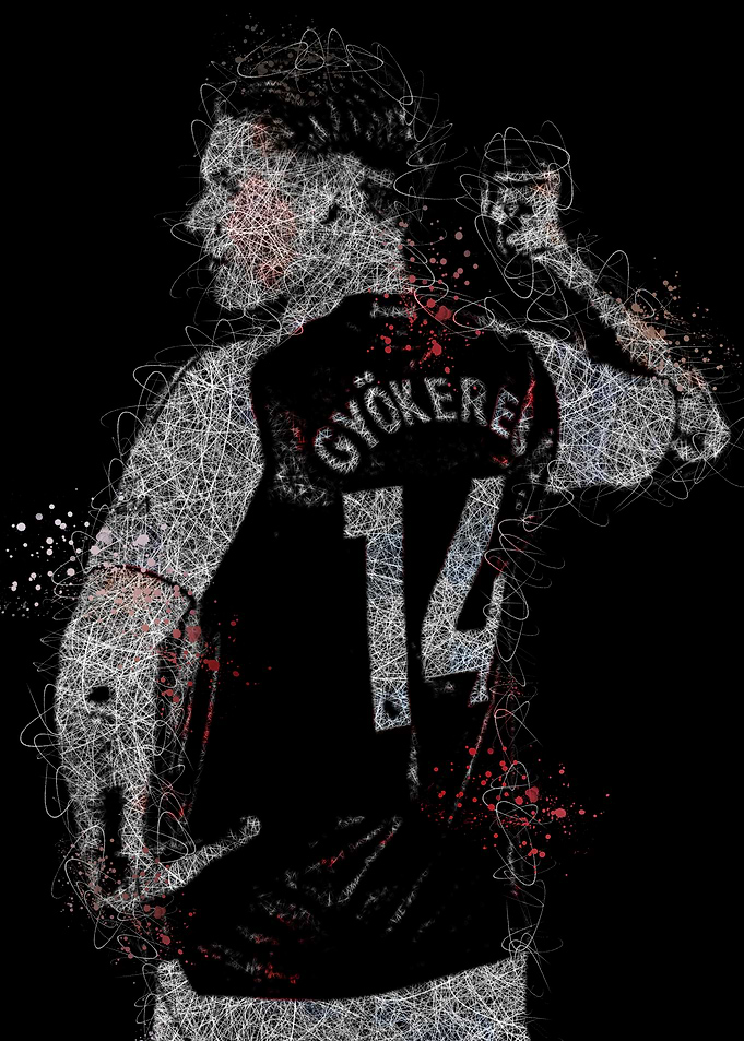 Viktor Gyokeres Scribble Art