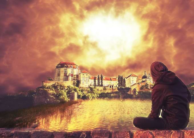 Contemplation by the River and Castle