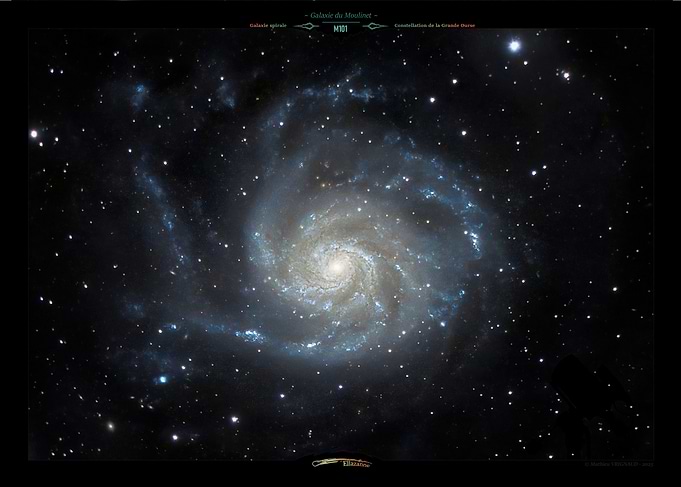 M101 Galaxy in Ursa Major Constellation