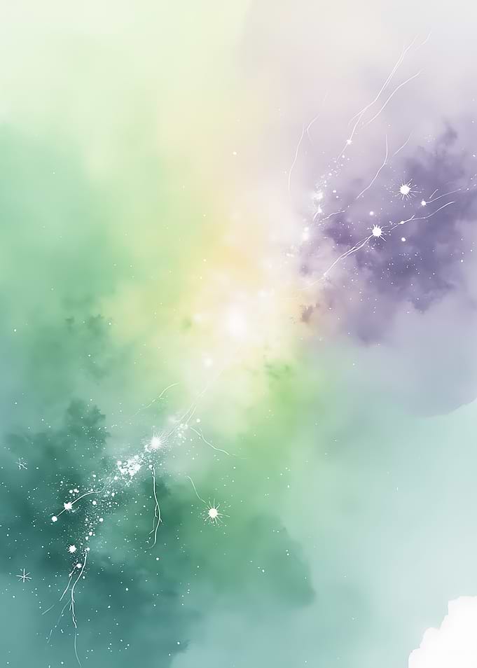 Abstract Pastel Galaxy with Stars