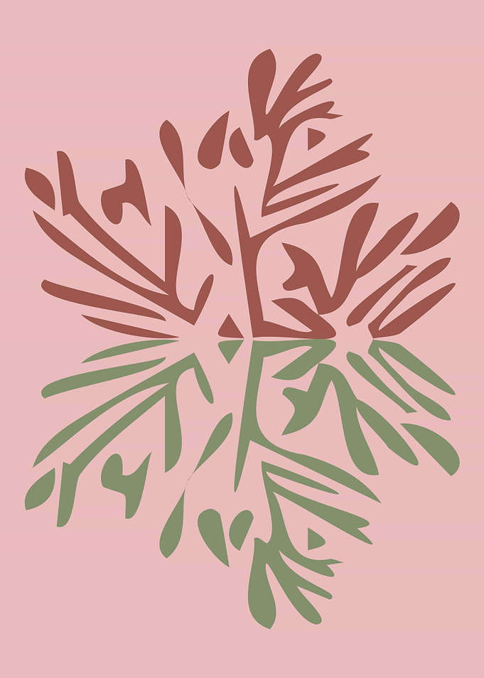 Abstract Floral Pattern in Earth Tones