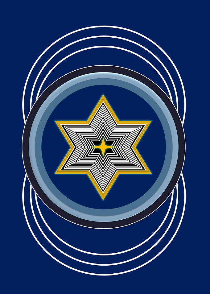 Abstract Star of David Design