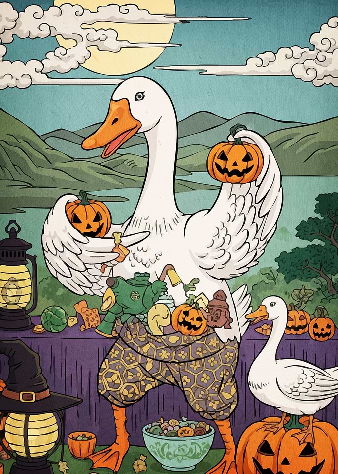 Halloween Goose Pumpkins Treats