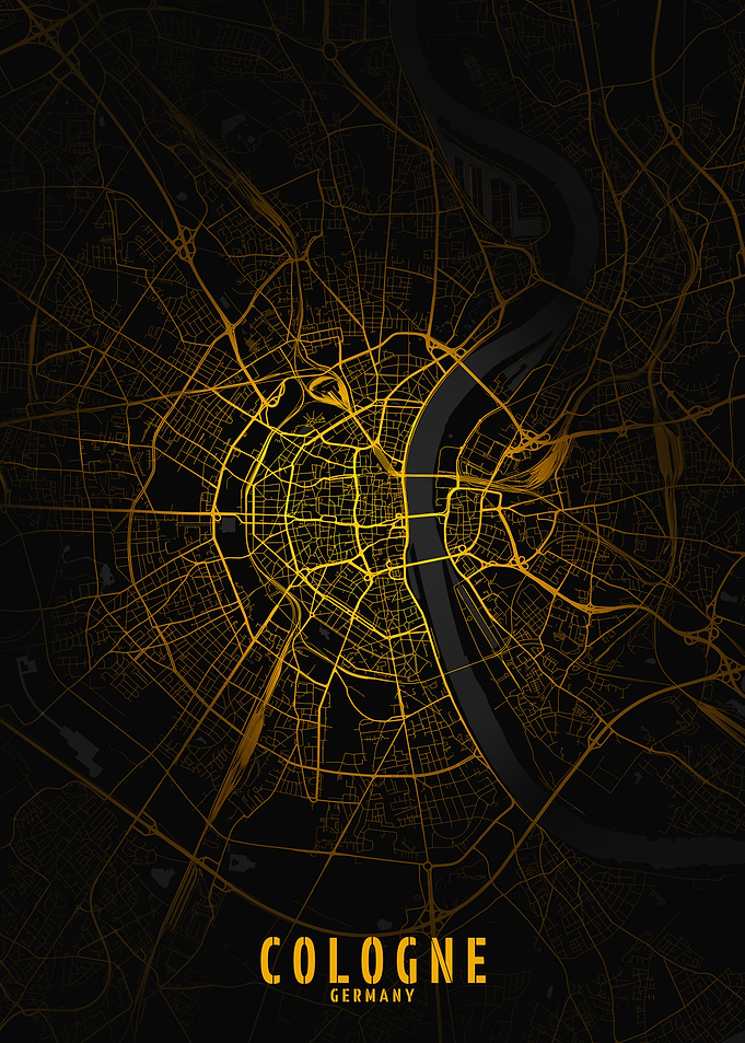 Cologne Golden City Map