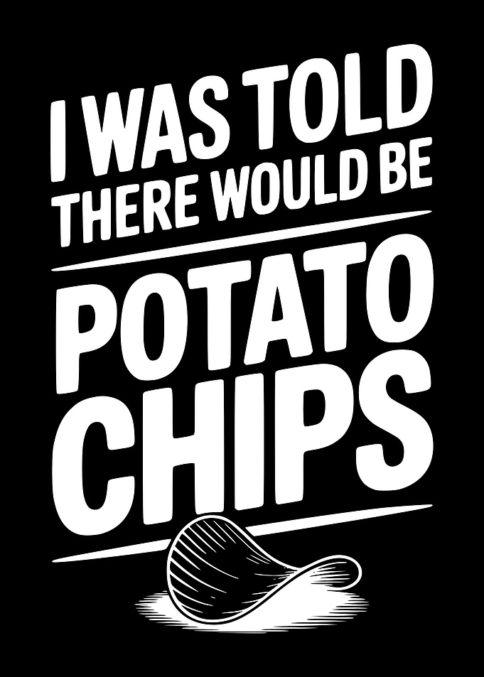 Potato Chips Funny Quote Design