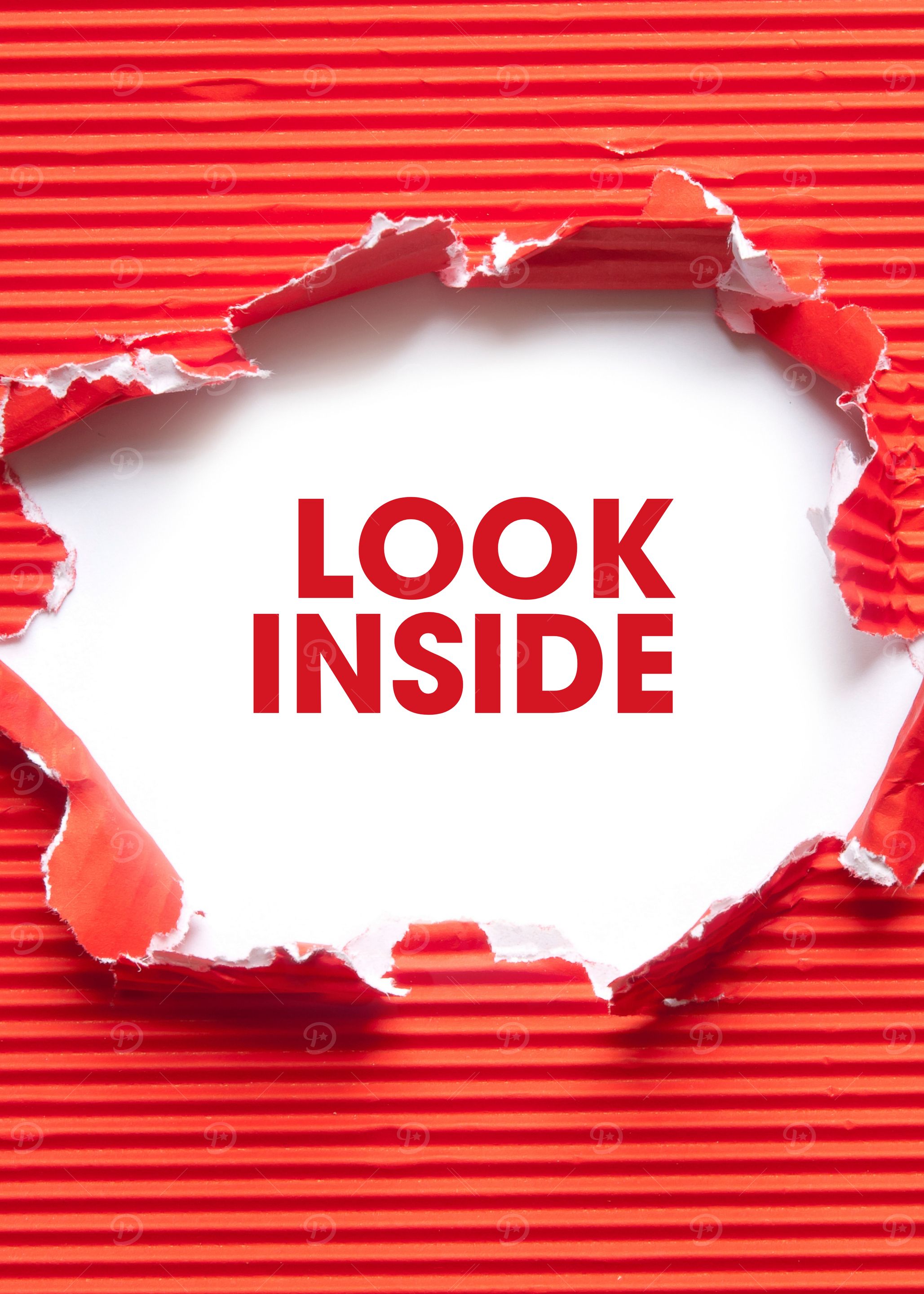 Look Inside - Ripped Paper