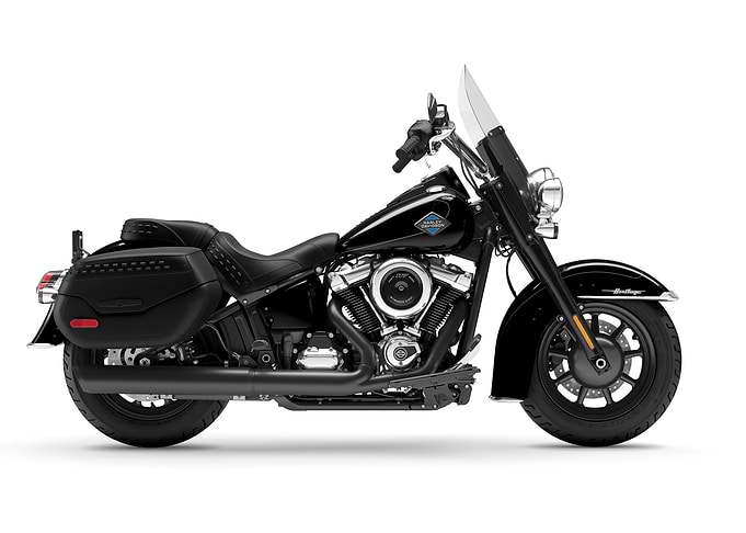 Black Harley-Davidson Heritage Classic Motorcycle