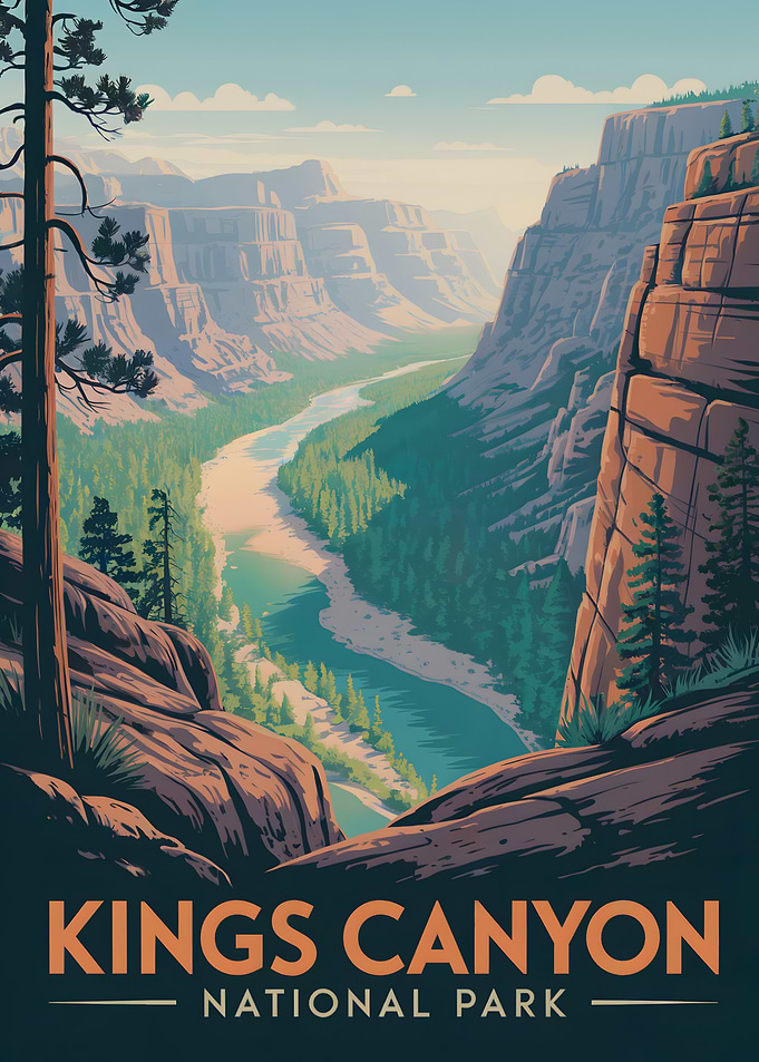 Kings Canyon National Park Illustration