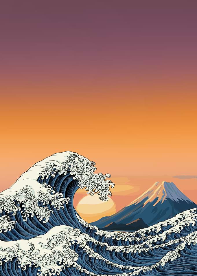 Great Wave with Mount Fuji