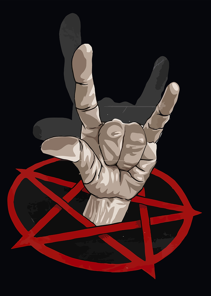 Rock On Hand with Pentagram