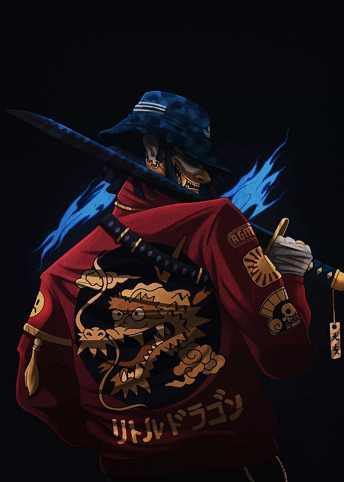 Masked Swordsman with Dragon Jacket