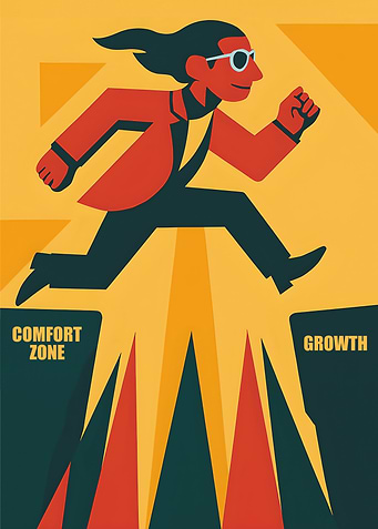 Comfort Zone to Growth Illustration