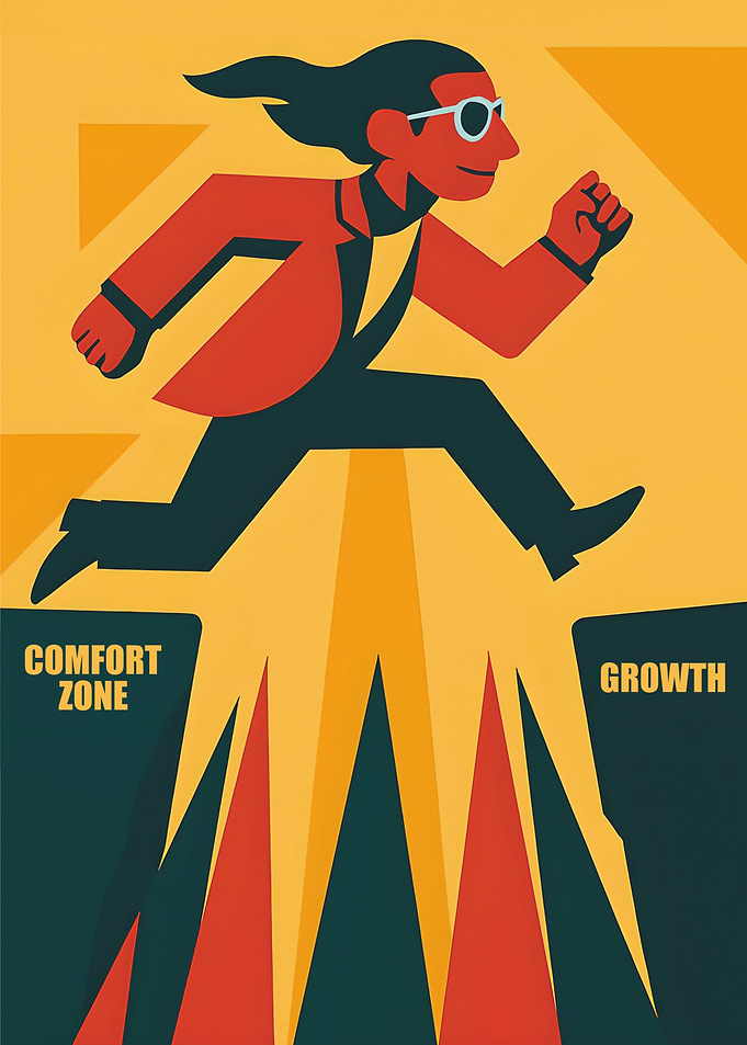 Comfort Zone to Growth Illustration