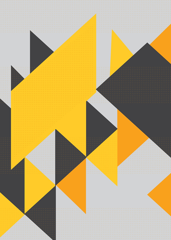 Abstract Geometric Triangle Pattern in Yellow and Gray