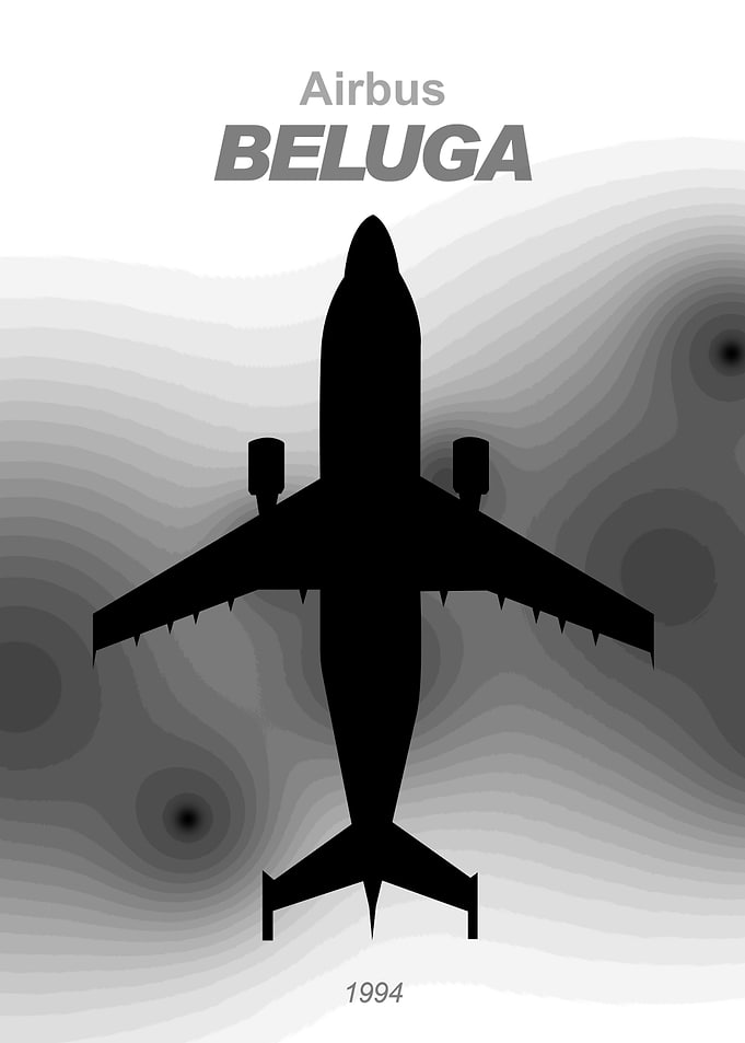 Airbus Beluga Minimalist Poster
