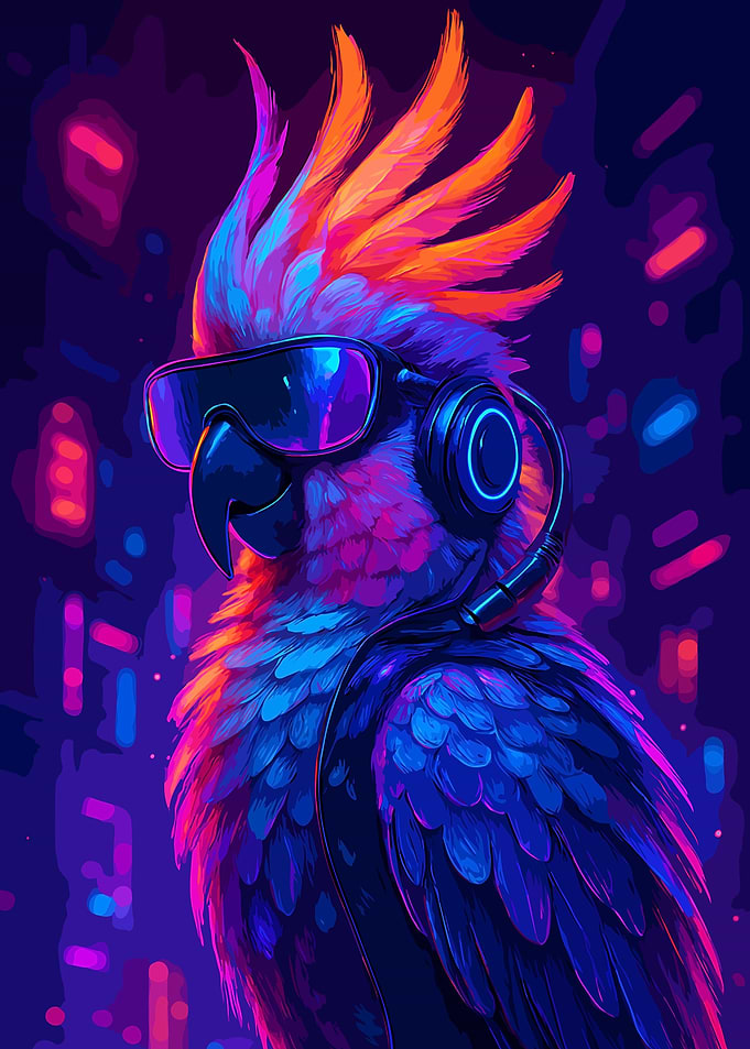 Cyberpunk Cockatoo