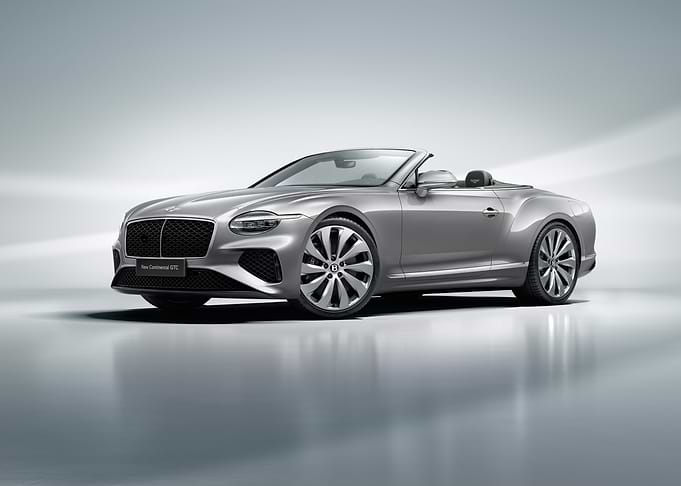 Silver Bentley Continental GTC Convertible