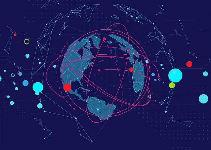 Global Network Connection Digital Art