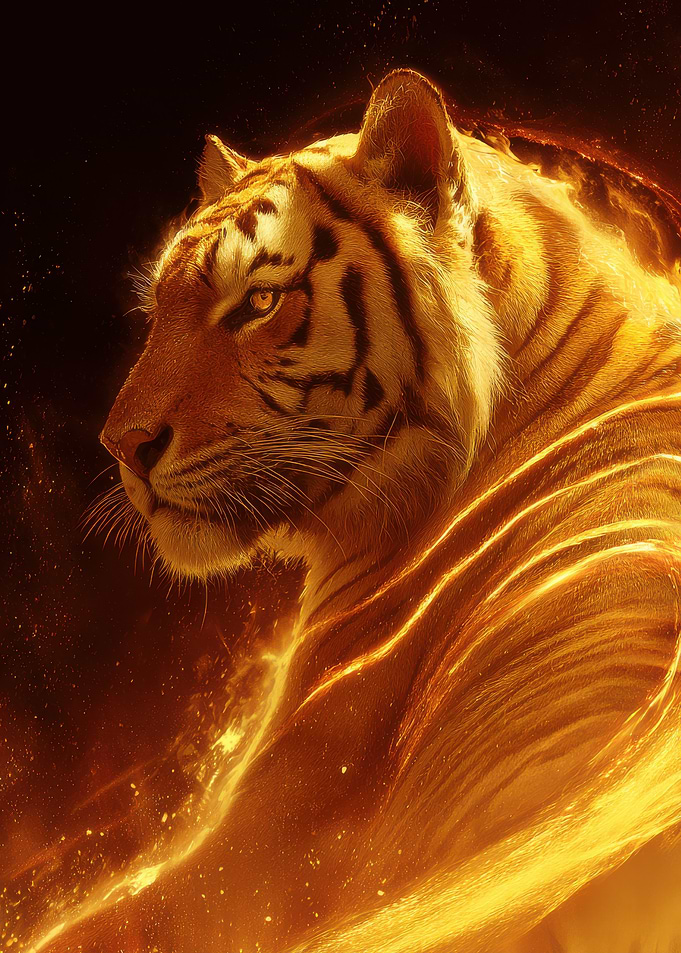 Fiery Tiger Portrait