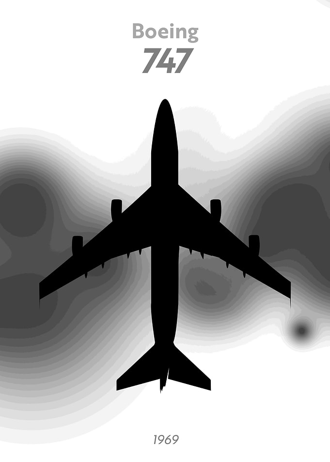Boeing 747 Minimalist Poster