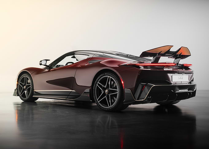 Maroon Sports Car Rear View