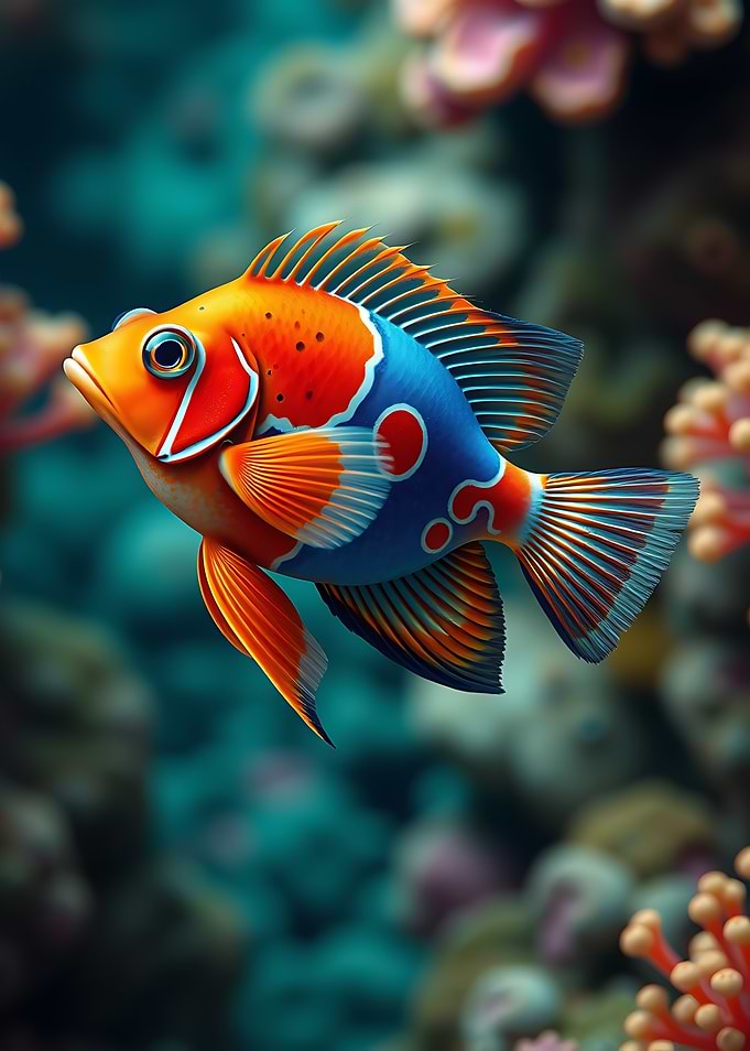 Colorful Fish in Coral Reef