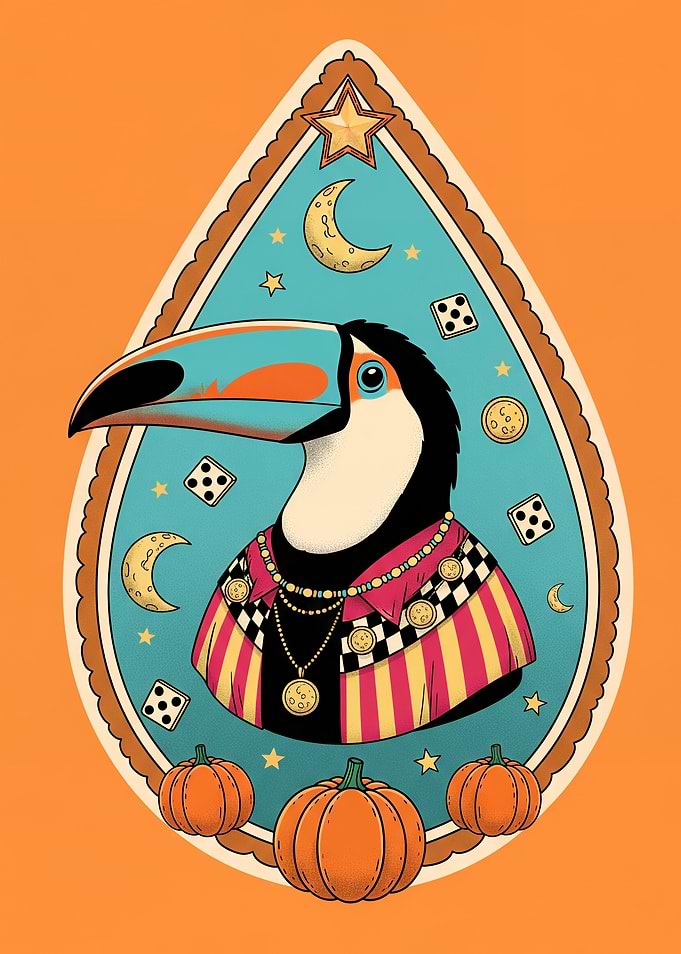 Mystic Toucan in Carnival Cloak