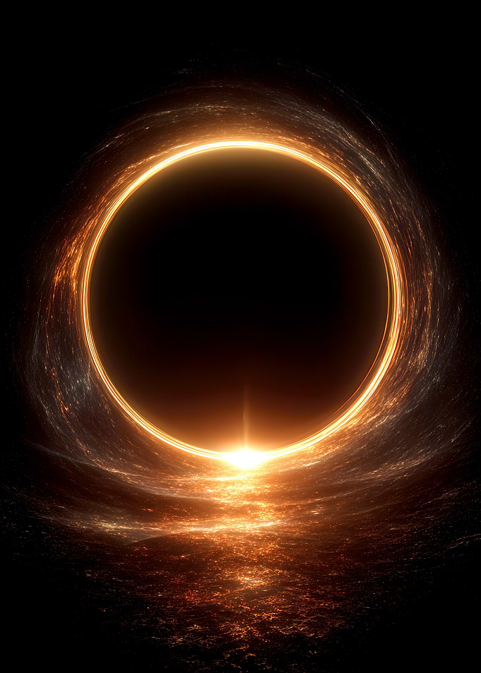 Abstract Black Hole with Golden Ring