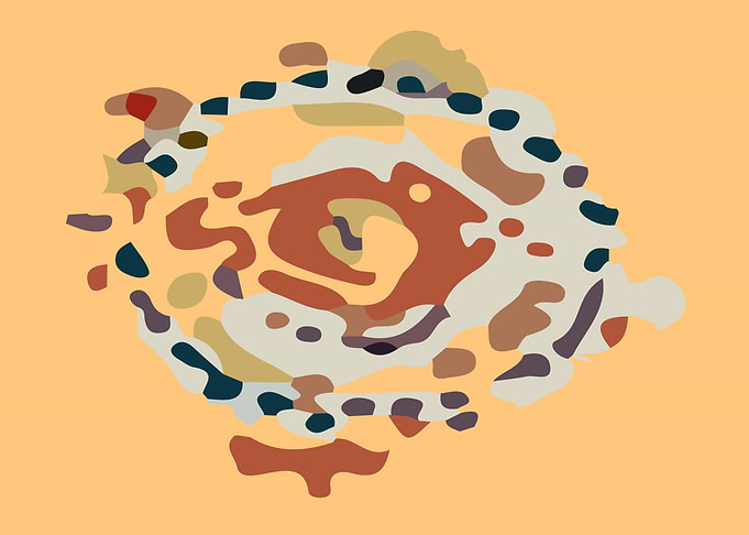 Abstract Swirl in Earth Tones