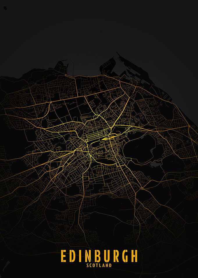 Edinburgh Golden City Map