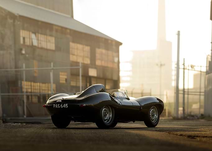 Black Classic Car in Urban Setting