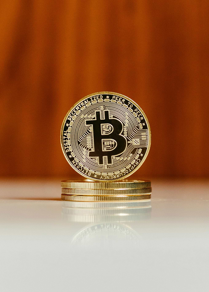 Bitcoin Cryptocurrency Stacked Coins