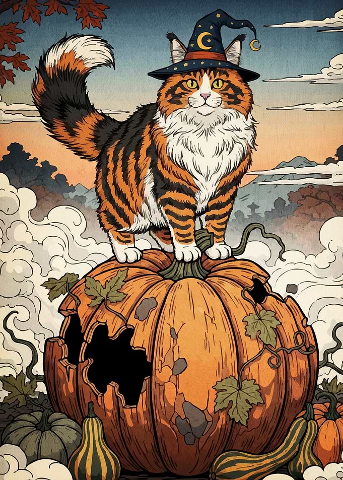Halloween Cat Pumpkin