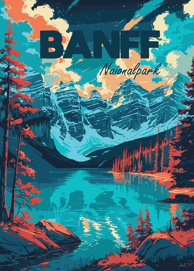 Banff National Park Landscape Art