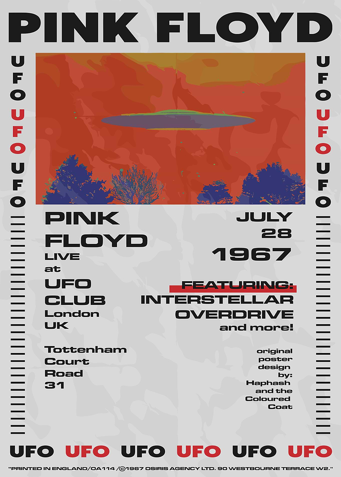 Pink Floyd UFO Club Concert Poster