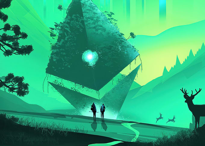 Green Landscape with Geometric Structure