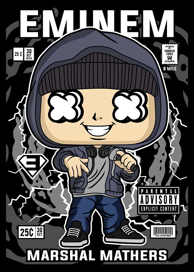 Eminem Cartoon Comic Book Style